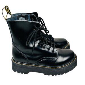 Dr. Martens Jadon Smooth Leather Size 6 Women Black Boots Platform Streetwear